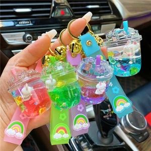GLOW IN THE DARK RABBIT BUBBLE ICE CUP KEYCHAINS